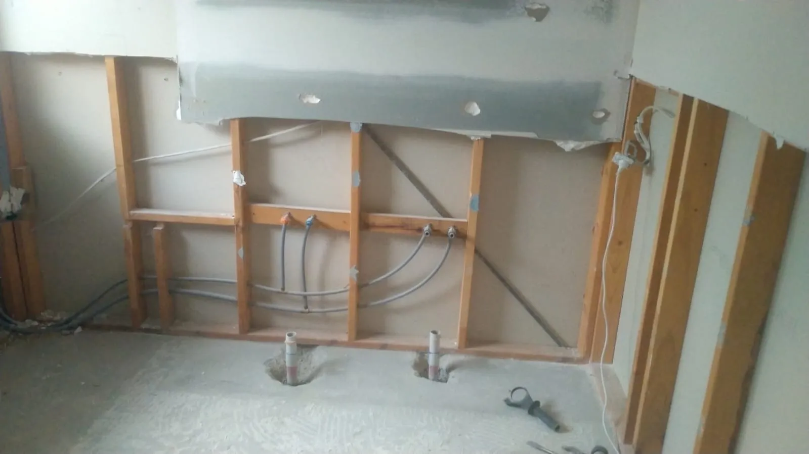 Plumbing rough-in detail