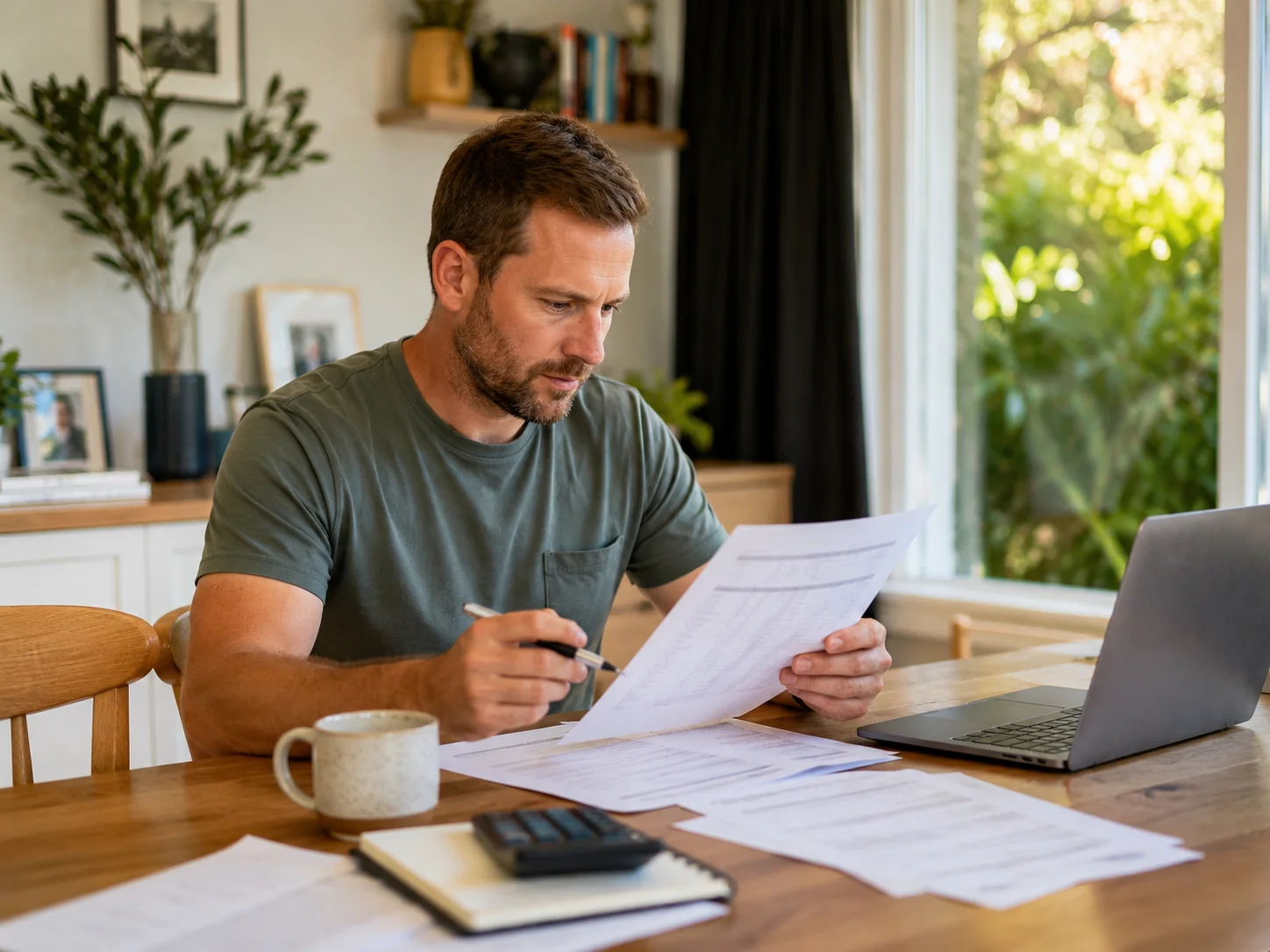 Builder and homeowner reviewing an itemised bathroom renovation quote together in Geelong