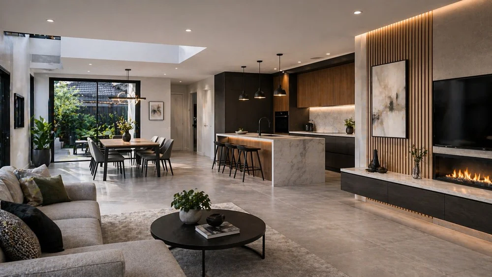 Modern home remodeling services in Geelong featuring contemporary interior design