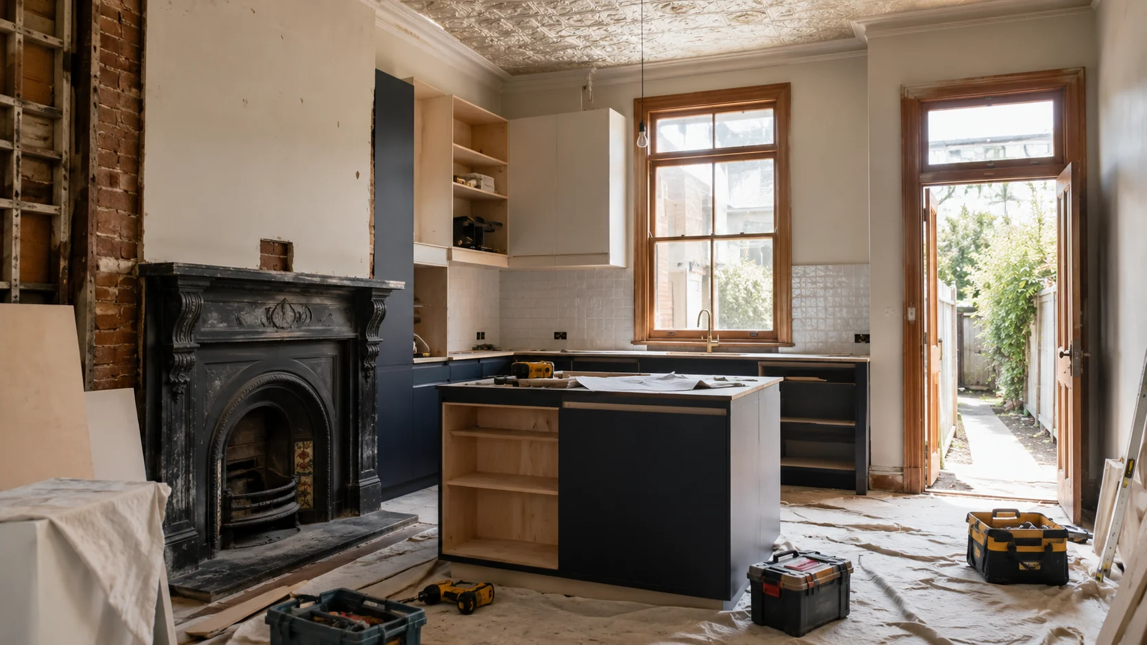 Victorian terrace character home in Newtown with original features being considered for a kitchen renovation