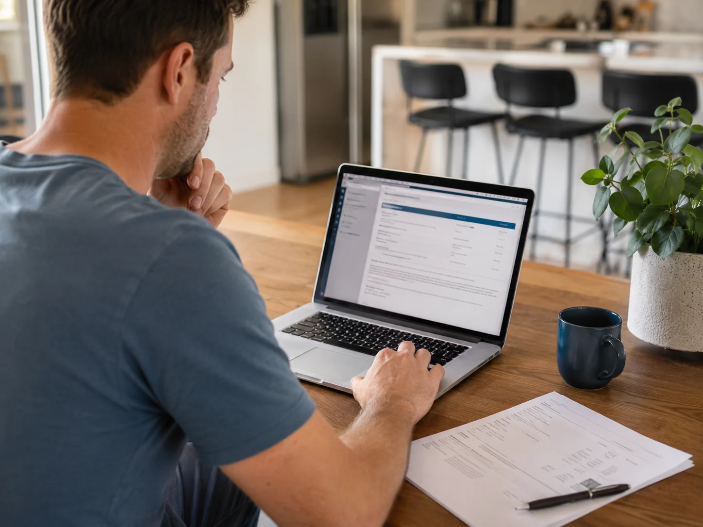 Homeowner checking a bathroom renovator's VBA registration and licence online in Geelong
